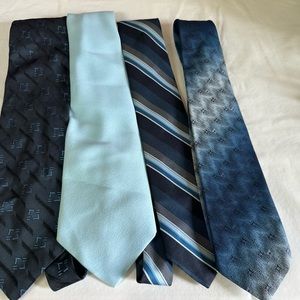 Vintage neckties ties lot blue themed